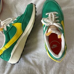 Nike waffle Green and Yellow Running Shoes